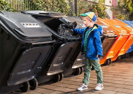 Barrierefreie Mülltonnen